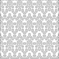 Abstract shapes.Patterns from lines.White wallpaper. Vector graphics for design, textile, decoration, cover, wallpaper, web background, wrapping paper, fabric, packaging. Repeating pattern.