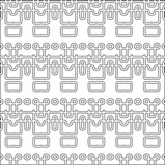 Abstract shapes.Patterns from lines.White wallpaper. Vector graphics for design, textile, decoration, cover, wallpaper, web background, wrapping paper, fabric, packaging. Repeating pattern.