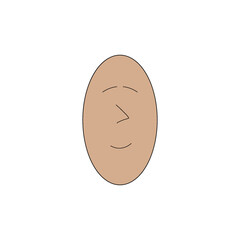 Egg with a smile cartoon