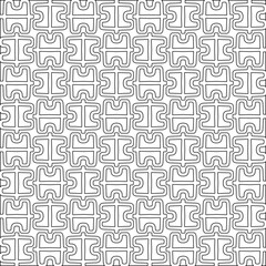 Fototapeta premium Abstract shapes.Patterns from lines.White wallpaper. Vector graphics for design, textile, decoration, cover, wallpaper, web background, wrapping paper, fabric, packaging. Repeating pattern.