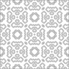 Abstract shapes.Patterns from lines.White wallpaper. Vector graphics for design, textile, decoration, cover, wallpaper, web background, wrapping paper, fabric, packaging. Repeating pattern.