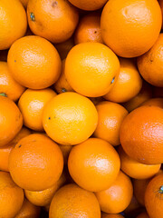 Fresh oranges on the market