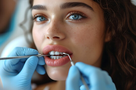 beautiful smile, and healthy teeth, different people at a dentist appointment, dental practice concept