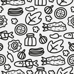food pattern design vector illustration