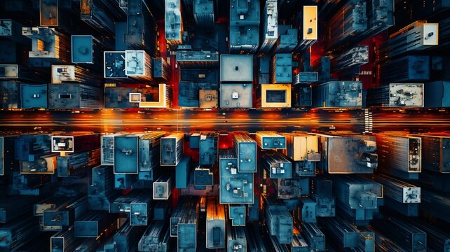 "Abstract Aerial Dreams Photo": Use drone photography to create an abstract and visually striking composition of landscapes or cityscapes from above