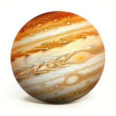 3D illustration of Jupiter with a white background