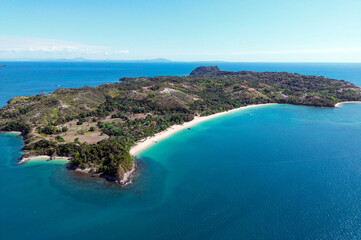 Aerial view of Sakatia island, near to Nosy be island,Madagaskar 