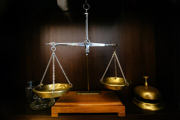 Old vintage apothecary weight scales