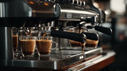 espresso machine close up