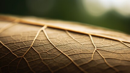 The intricate patterns and texture of a leaf, a reminder to pay attention to the small details and be present in the moment.