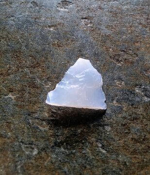 White stone arrowhead 