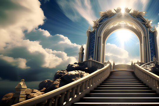 Stairs to Heaven's Gate: The Mysterious Path in Pictures generative ai
