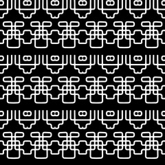 
White background with black pattern. Seamless texture for fashion, textile design,  on wall paper, wrapping paper, fabrics and home decor. Simple repeat pattern.