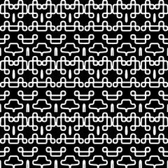 
White background with black pattern. Seamless texture for fashion, textile design,  on wall paper, wrapping paper, fabrics and home decor. Simple repeat pattern.