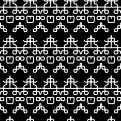  White background with black pattern. Seamless texture for fashion, textile design, on wall paper, wrapping paper, fabrics and home decor. Simple repeat pattern.