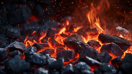 Close-Up of a Fire Surrounded by Rocks