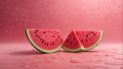 Urban Melon Vibes: Grunge Watermelon Pink Textured Background in 3D Rendering