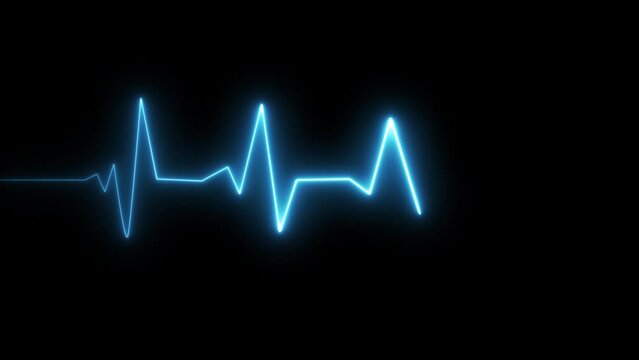 Abstract heartbeat and pulse rate signal technology animation background  