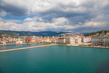 Fototapeta na wymiar The Port of Trieste is a port in the Adriatic Sea in Trieste, Italy.