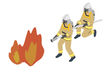消防士イラスト