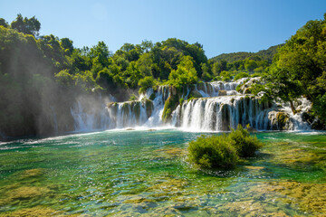 Beautiful Krka Waterfalls in Krka National Park, Croatia. - 711116288