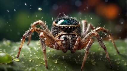 Fototapeta premium spider on a web