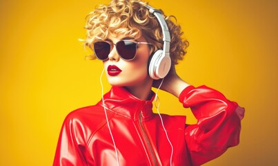 The 80's and 90's woman in vintage style