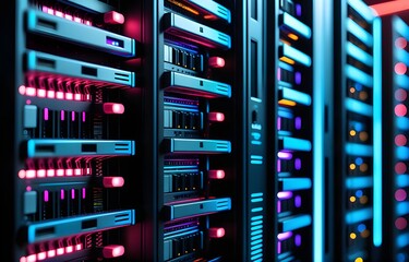 Fototapeta premium Server and Data center in high operation service