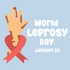 Hand drawn world leprosy day illustration