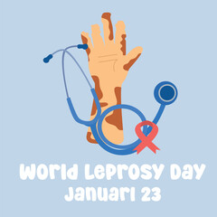 Hand drawn world leprosy day illustration