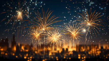 Fireworks background for celebration, holiday celebration concept