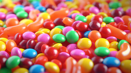 Fototapeta na wymiar 鮮やかなカラフルなキャンディー Vivid Colorful retro candy 