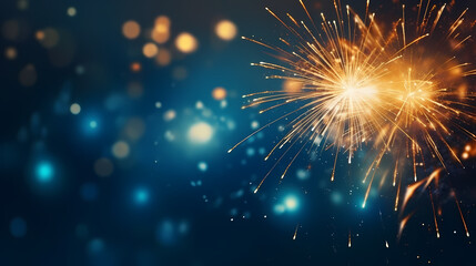 Obraz premium Fireworks background for celebration, holiday celebration concept
