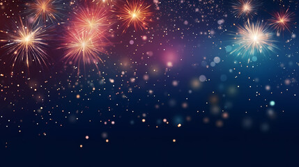Fototapeta premium Fireworks background for celebration, holiday celebration concept