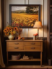 Artisan Crafted Harvest Fields: Celebrating the Timeless Charm of Countryside Harvest Wall Art