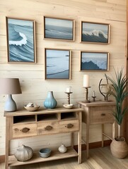 Artisan Crafted Seashore Sketches: Captivating Wall Art Showcasing Beachfront Beauty