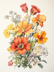 Organic Garden Drawing Mastery: Artisanal Botanical Illustrations and Vintage Paintings