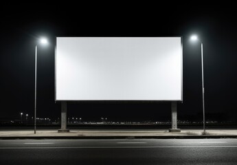Roadside billboard during the dark night