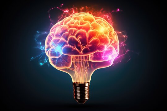 3D brainstorm symbol mindful brain icon, concept mapping and word association. Creative TRIZ, concept fan technique. Lotus Blossom Technique challenging assumptions. SWOT brainstorming mind analysis