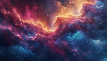 Fototapeta premium Feature abstract and cosmic textures, reminiscent of galaxies and celestial patterns, suitable for futuristic and imaginative designs, generative AI