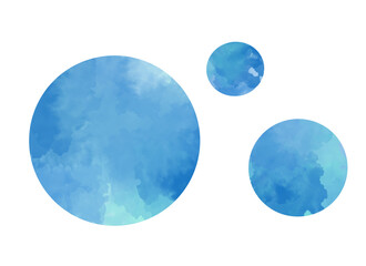 泡の模様　水彩風イラスト