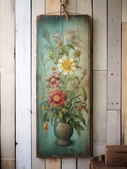 Bohemian Botanical Wall Hangings and Country Field Vintage Art: Rustic Bliss in Nature