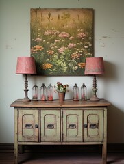 Botanical Vintage Bohemian: Field Landscape Wall Hangings - Artistry in Nature