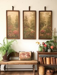 Bohemian Botanical Wall Hangings: Vintage Landscape Art for Perfect Wall Decor
