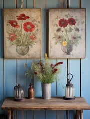 Bohemian Botanical Wall Hangings: Wildflower and Field Artistry Print � Exquisite Nature-Inspired Home Decor
