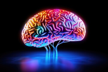 Motley brain creativity, insight, mind axon flow state. Ideation, problem-solving, originality in creative process. Creative thinking, associative thinking, brain networks, Default Mode Network (DMN)