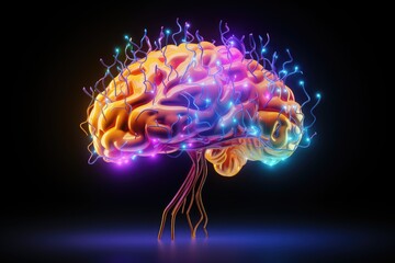 Vibrant colorful brain motley creativity neurocreative processes, cognitive flexibility, divergent thinking. Convergent thinking, human mind axon brainstorming Lateral Thinking,
Mind Mapping Synthesis