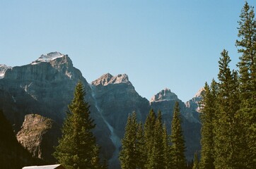 Lake Moraine Banff National Park on 35mm film (Portra 400)