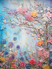 Boho Floral Wall Decor: Spring Blossom Celebration for Captivating Wall Art Delight