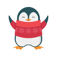 Pinguin Christmas Illustration
